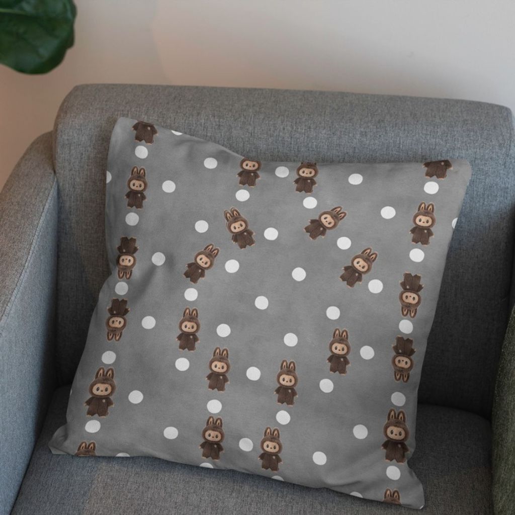 خرید آنلاین پارچه مخمل روبالشی پارچه باما طرح لبوبو کد 5014740