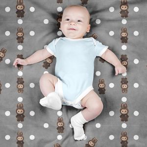 خرید اینترنتی پارچه مخمل روبالشی پارچه باما طرح لبوبو کد 5014740