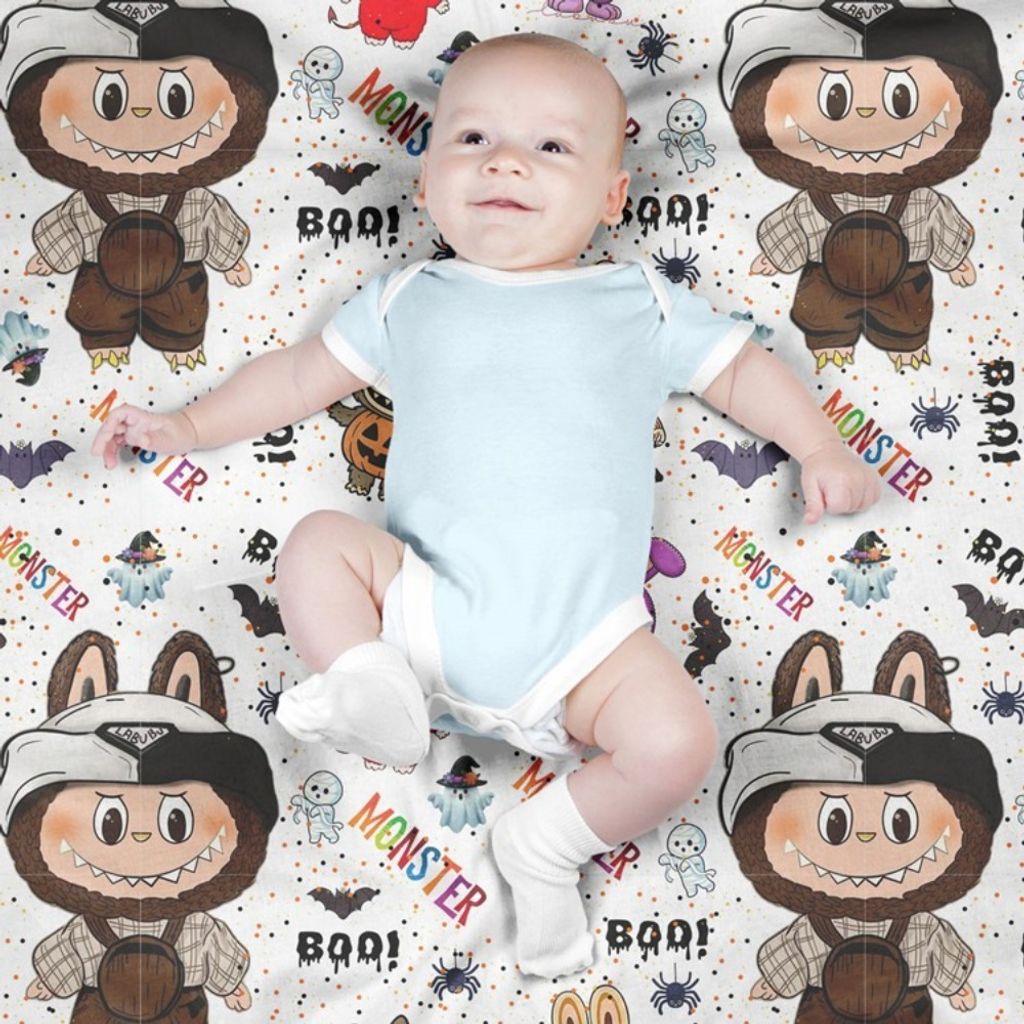 خرید آنلاین پارچه مخمل روبالشی پارچه باما طرح لبوبو کد 5014741