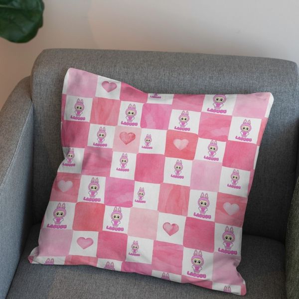 پارچه مخمل روبالشی پارچه باما طرح لبوبو کد 5014742