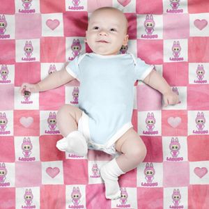 خرید اینترنتی پارچه مخمل روبالشی پارچه باما طرح لبوبو کد 5014742