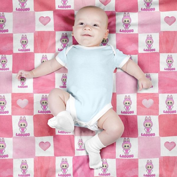 پارچه مخمل روبالشی پارچه باما طرح لبوبو کد 5014742