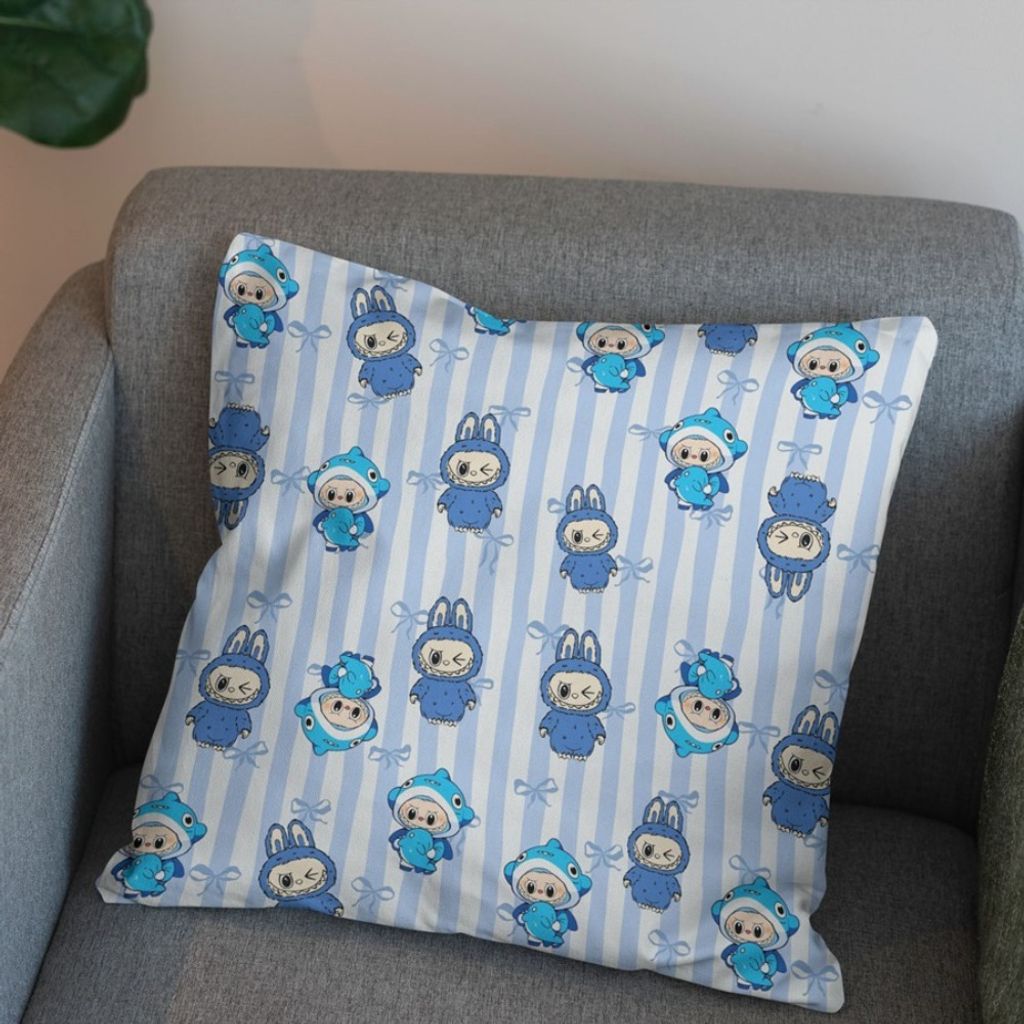 قیمت پارچه مخمل روبالشی پارچه باما طرح لبوبو کد 5014743