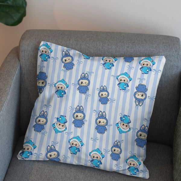 پارچه مخمل روبالشی پارچه باما طرح لبوبو کد 5014743