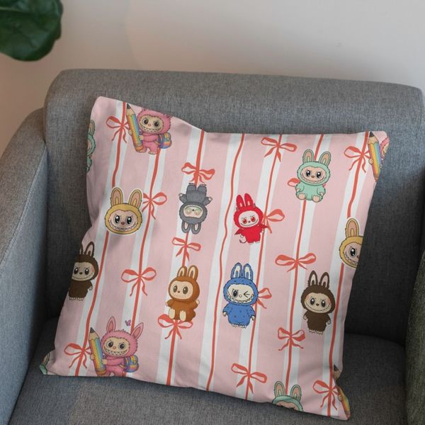 پارچه مخمل روبالشی پارچه باما طرح لبوبو کد 5014744