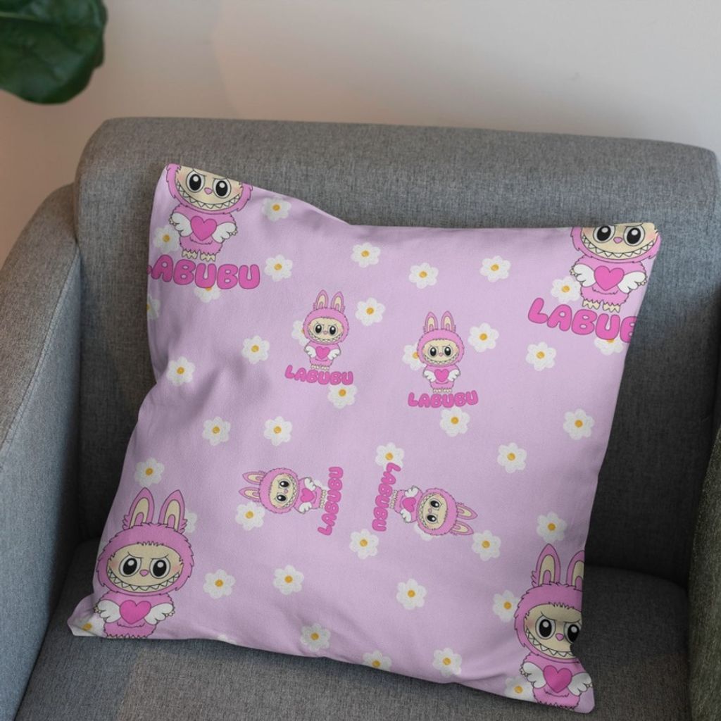 خرید آنلاین پارچه مخمل روبالشی پارچه باما طرح لبوبو کد 5014745