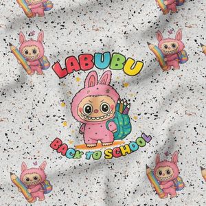 پارچه مخمل روبالشی پارچه باما طرح لبوبو کد 5014747