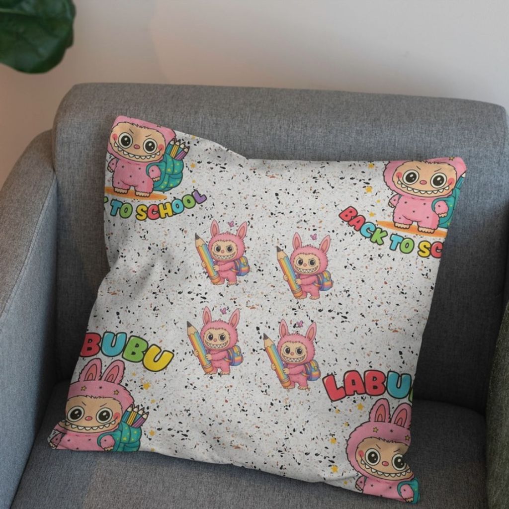 خرید آنلاین پارچه مخمل روبالشی پارچه باما طرح لبوبو کد 5014747