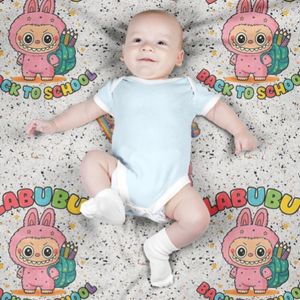 خرید اینترنتی پارچه مخمل روبالشی پارچه باما طرح لبوبو کد 5014747