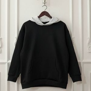 خرید انلاین هودی دورس تو کرکی کلاه طوسی