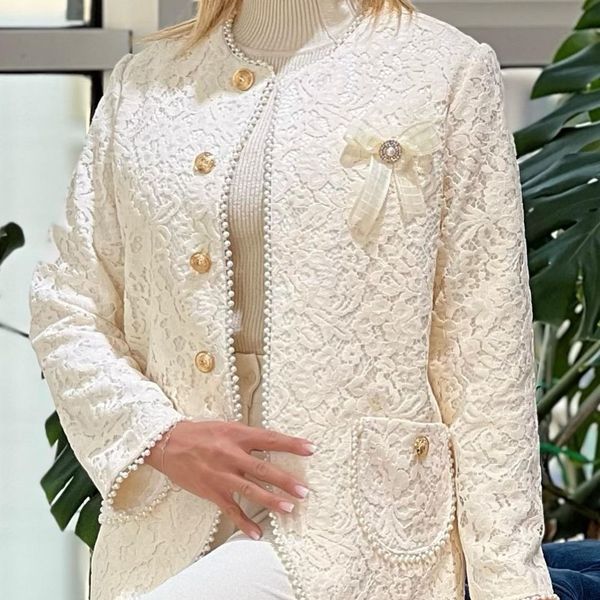 مانتو گیپور گل مخمل مدل نیکا سایزبندی (36-44)