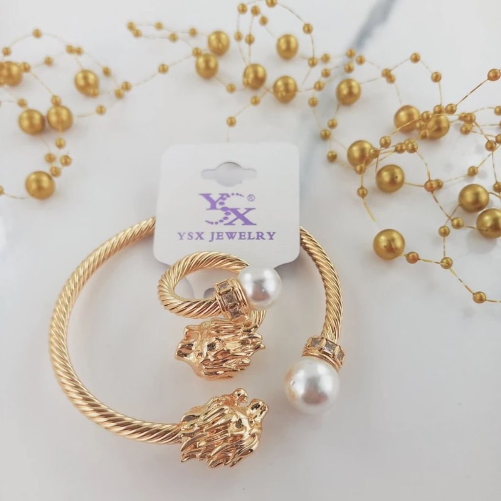 خرید انلاین دستبند و انگشتر دیوید یورمن طرح شیر Bracelet نیم ست زنانه وای اس ایکس مدل