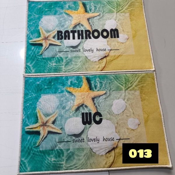 پادری فرشینه حمام و دستشویی 50 در 80 ست دو عددی مخمل شانل ( پس کرایه)