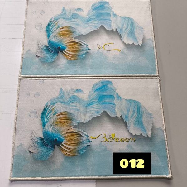 پادری فرشینه حمام و دستشویی 50 در 80 ست دو عددی مخمل شانل ( پس کرایه)