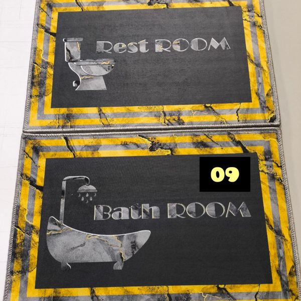 پادری فرشینه حمام و دستشویی 50 در 80 ست دو عددی مخمل شانل ( پس کرایه)