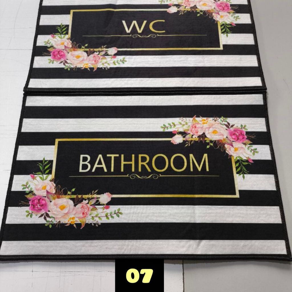 فروش اینترنتی پادری فرشینه حمام و دستشویی 50 در 80 ست دو عددی مخمل شانل ( پس کرایه)