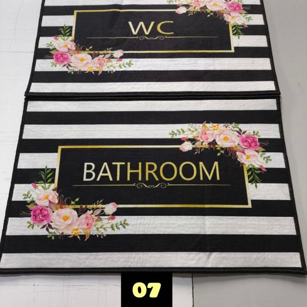 پادری فرشینه حمام و دستشویی 50 در 80 ست دو عددی مخمل شانل ( پس کرایه)