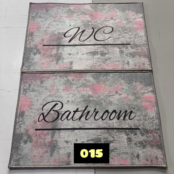 پادری فرشینه حمام و دستشویی 50 در 80 ست دو عددی مخمل شانل ( پس کرایه)