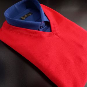 پلیور بافت مردانه یقه هفت ساده سایز 2XL