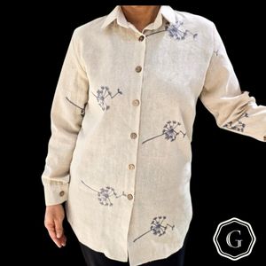 قیمت ارزان شومیز لینن خامه‌دوزی زنانه