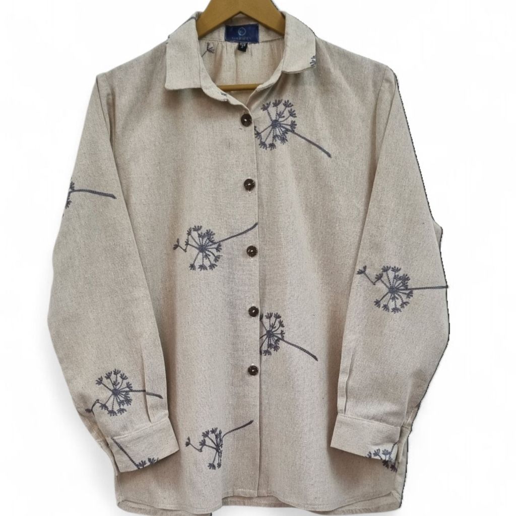 قیمت ارزان شومیز لینن خامه‌دوزی زنانه