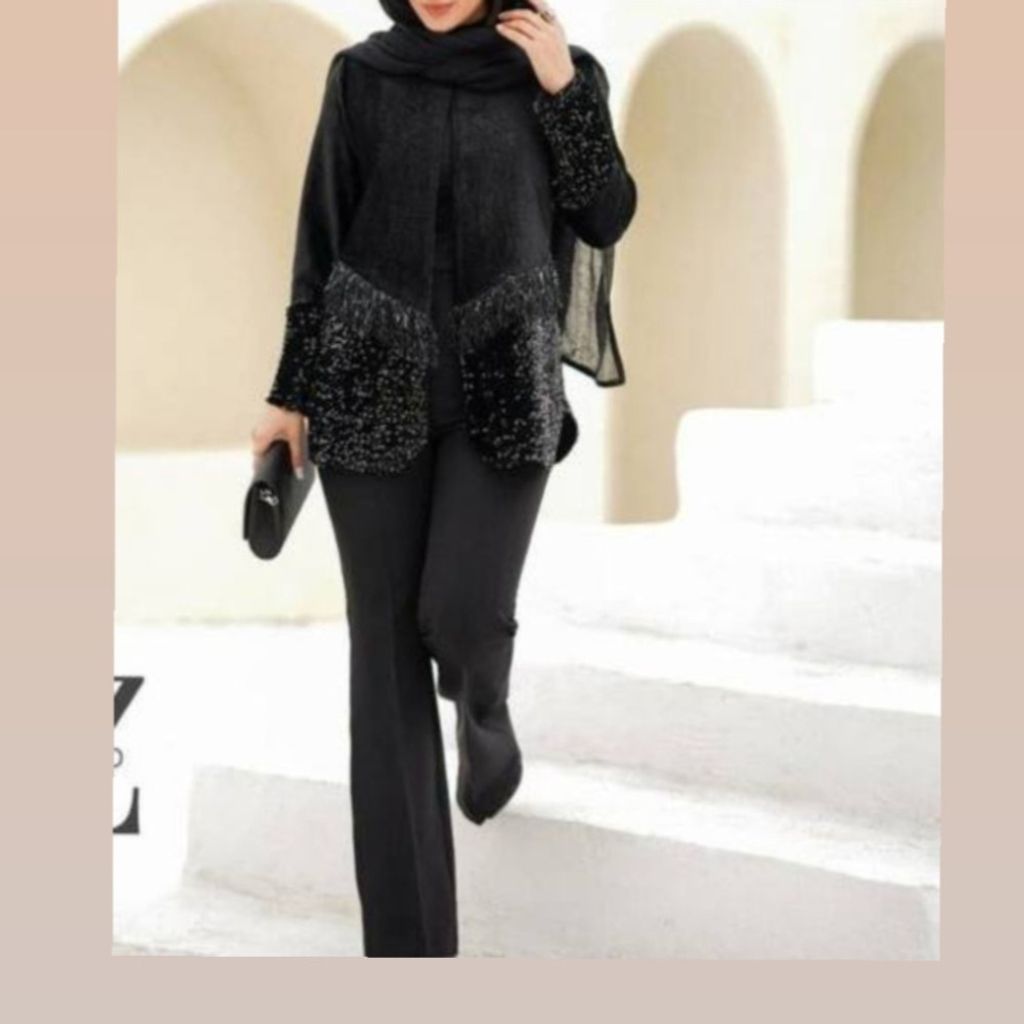 مشخصات کت  زنانه  طرح مخمل پولکی