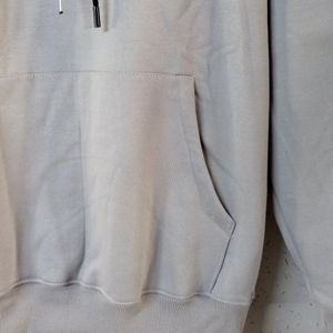 قیمت ارزان هودی مردانه ساده مچینست قواره باکسی طوسی