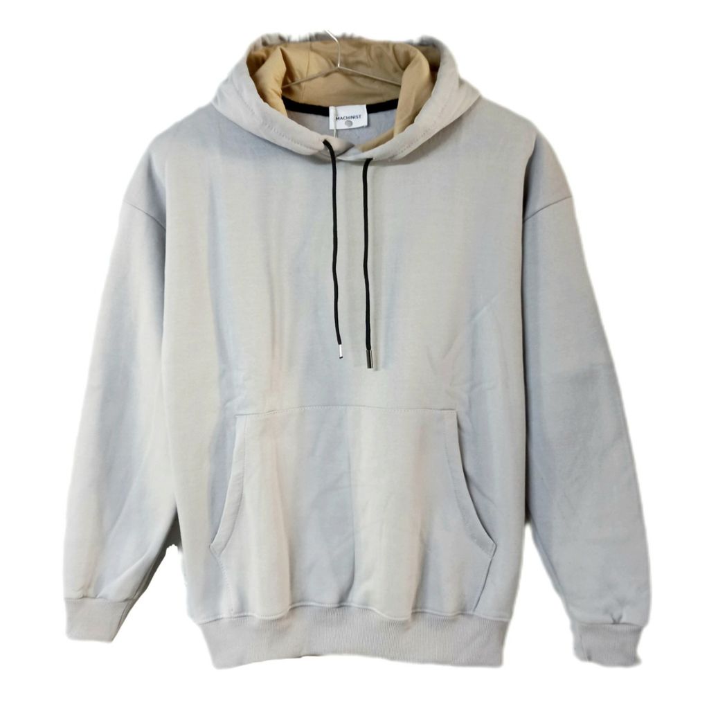 قیمت ارزان هودی مردانه ساده مچینست قواره باکسی طوسی