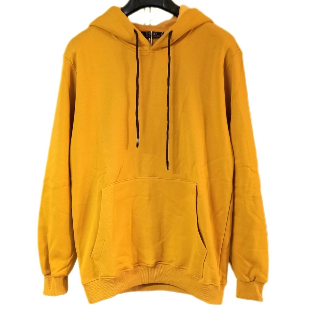 خرید آنلاین هودی مردانه ساده خردلی