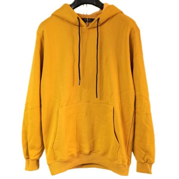 هودی مردانه ساده بیسیک خردلی