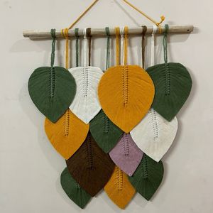 دیوارکوب برگ مکرومه بافی دکوراتیو طرح هانا