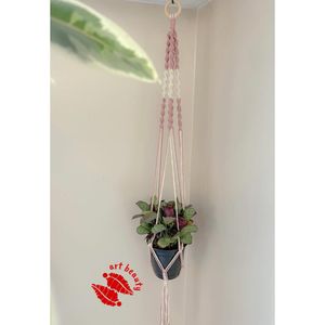 اویز گل مکرومه دکوری هدیه طرح ماهسو