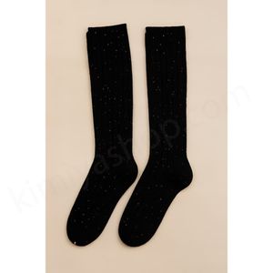 خرید انلاین خرید جوراب پشمی زنانه سه‌ربع مدل دونه برفی – رنگ مشکی