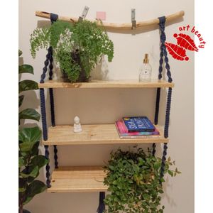 شلف اویز مکرومه بافی دکوراتیو طرح ویدا