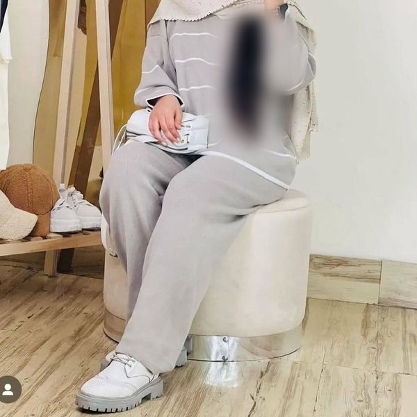 ست بافت بلوز و شلوار پینترستی کد 30