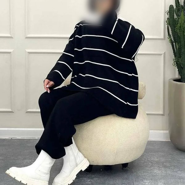 ست بافت بلوز و شلوار پینترستی کد 30