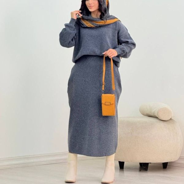 ست بلوز و دامن یقه دار