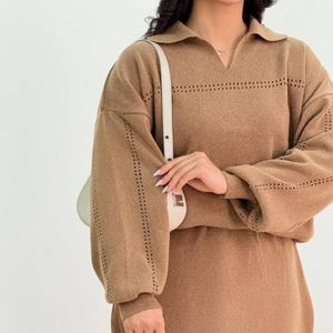 خرید آنلاین ست بلوز و دامن یقه دار