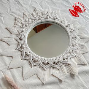 قاب اینه مکرومه مدرن طرح آران