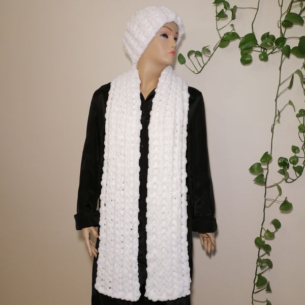 ست کلاه و شالگردن دستبافت آلیزپافی کد 0701