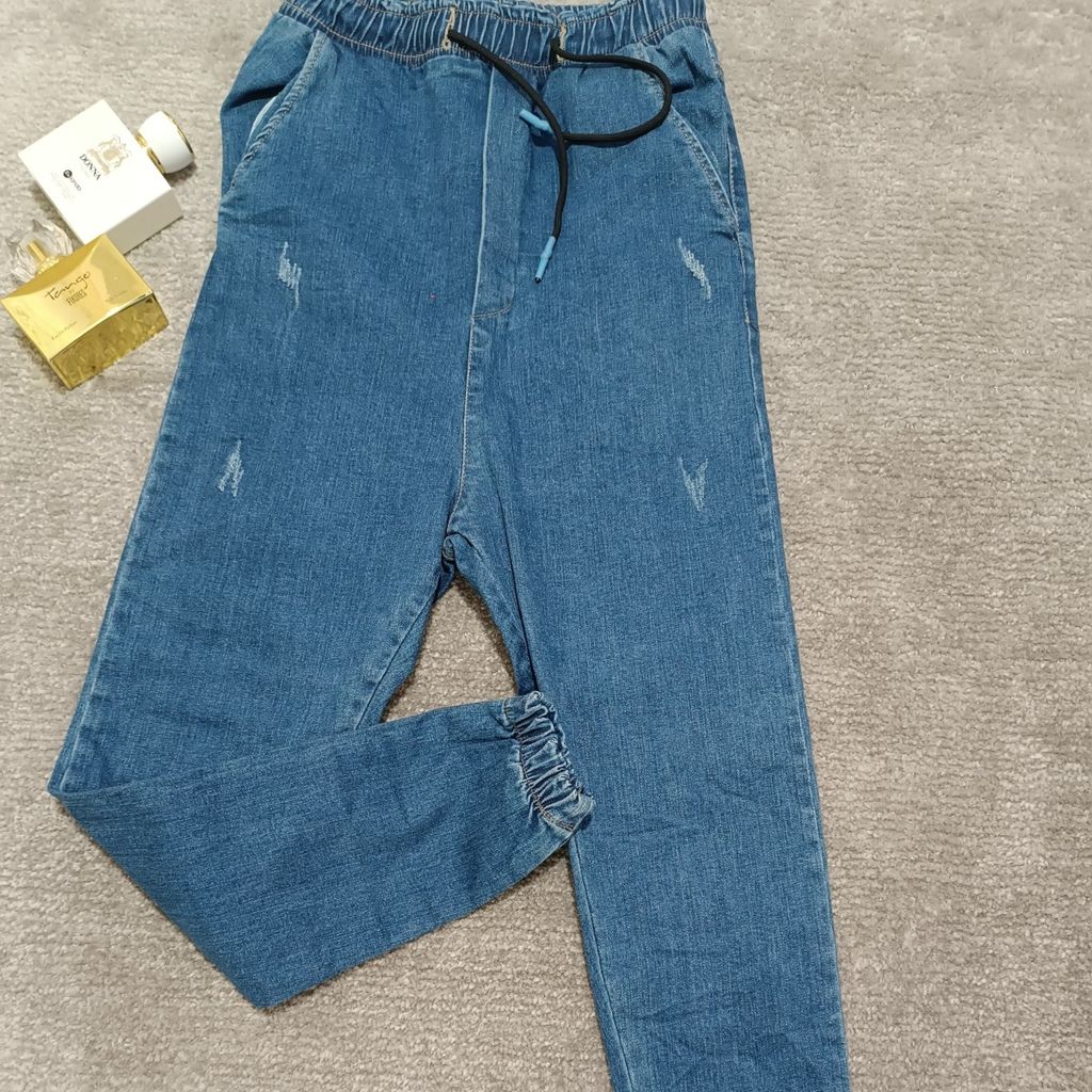 فروش اینترنتی شلوار اسلش جین دو فاق زاپ دار وارداتی