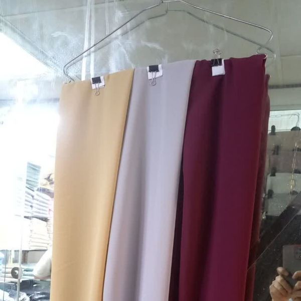 شال حریر مجلسی کرپ ساده منگوله دار شیک زنانه