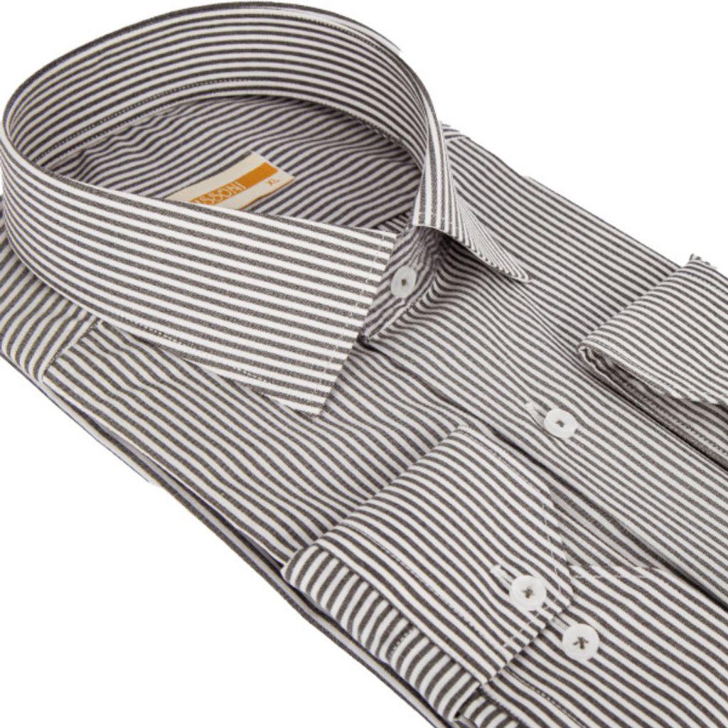 قیمت ارزان پیراهن مردانه دیپلمات رنگ طوسی تیره کد 5250