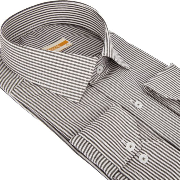 پیراهن مردانه دیپلمات رنگ طوسی تیره کد 5250