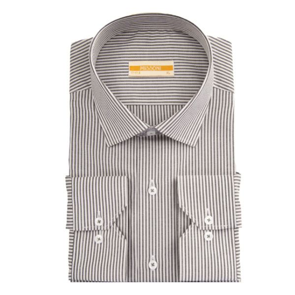 پیراهن مردانه دیپلمات رنگ طوسی تیره کد 5250