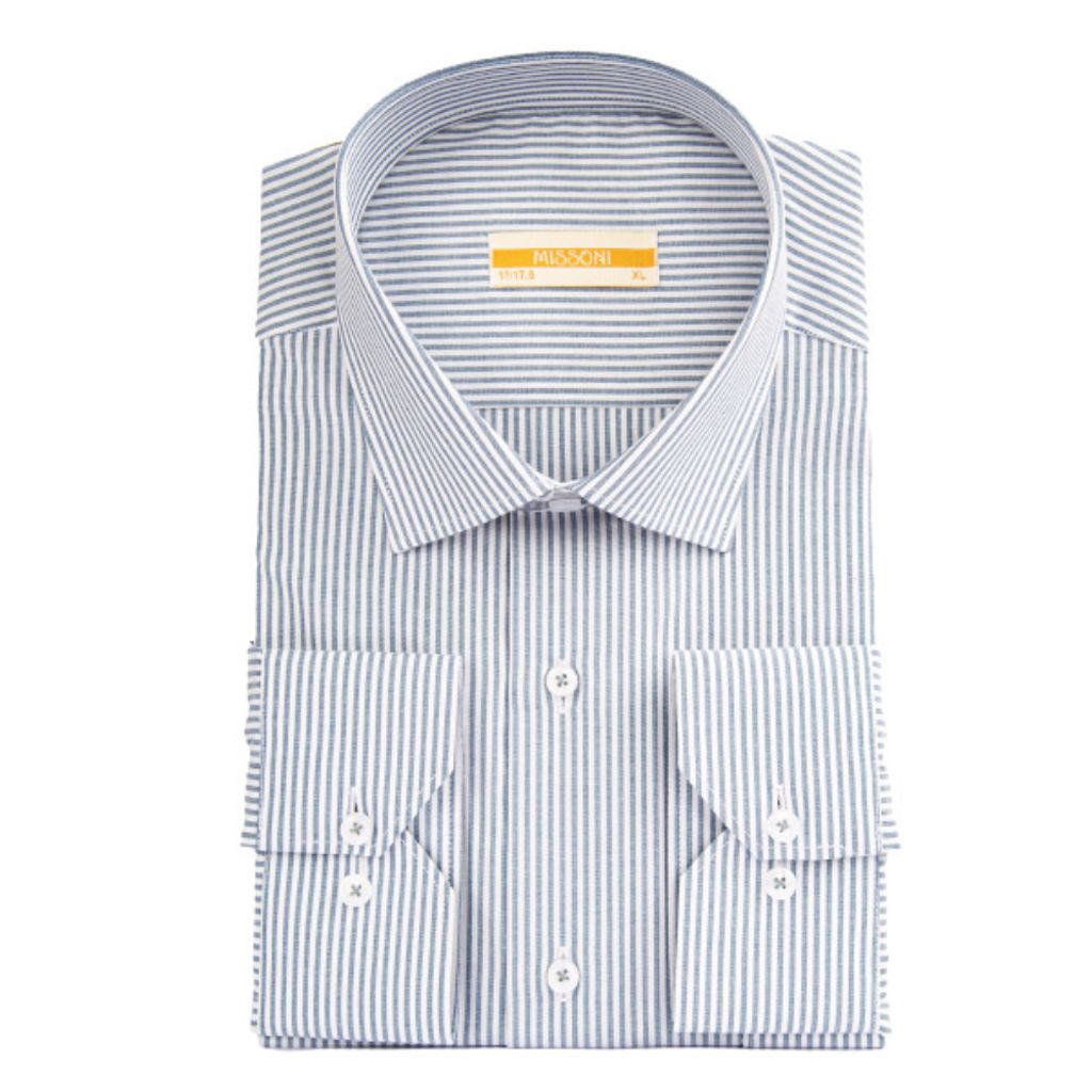 مشخصات پیراهن مردانه دیپلمات رنگ طوسی آبی کد 5251