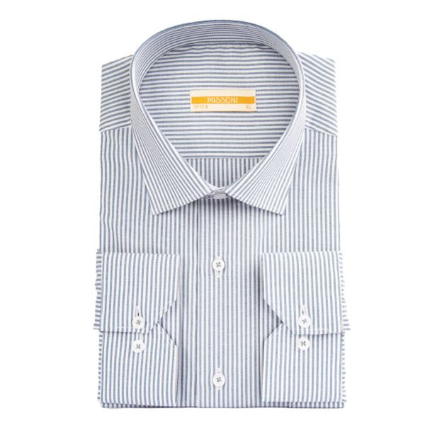 پیراهن مردانه دیپلمات رنگ طوسی آبی کد 5251