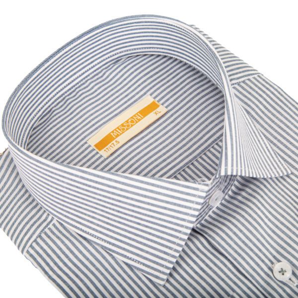 پیراهن مردانه دیپلمات رنگ طوسی آبی کد 5251