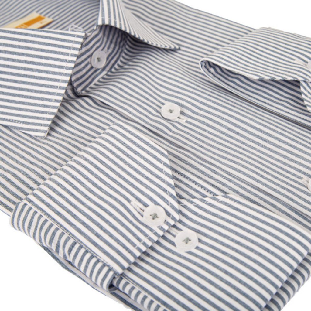 فروش اینترنتی پیراهن مردانه دیپلمات رنگ طوسی آبی کد 5251