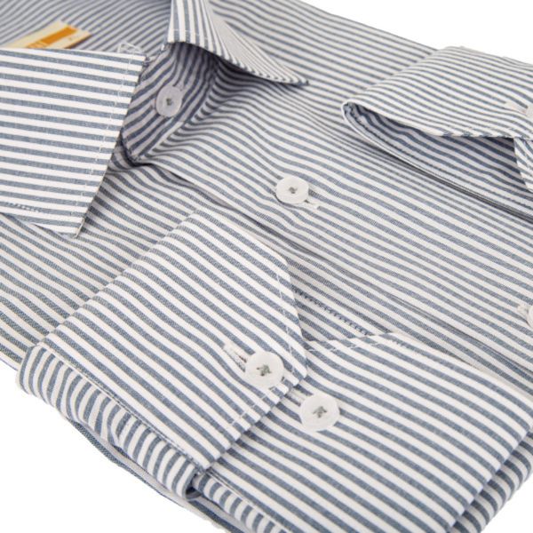 پیراهن مردانه دیپلمات رنگ طوسی آبی کد 5251